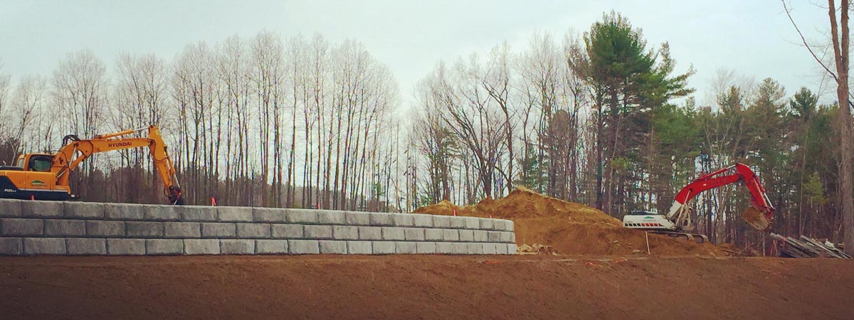 Specialty site work services - Retaining Wall Construction - Leighton A. White, Inc., Milford, NH